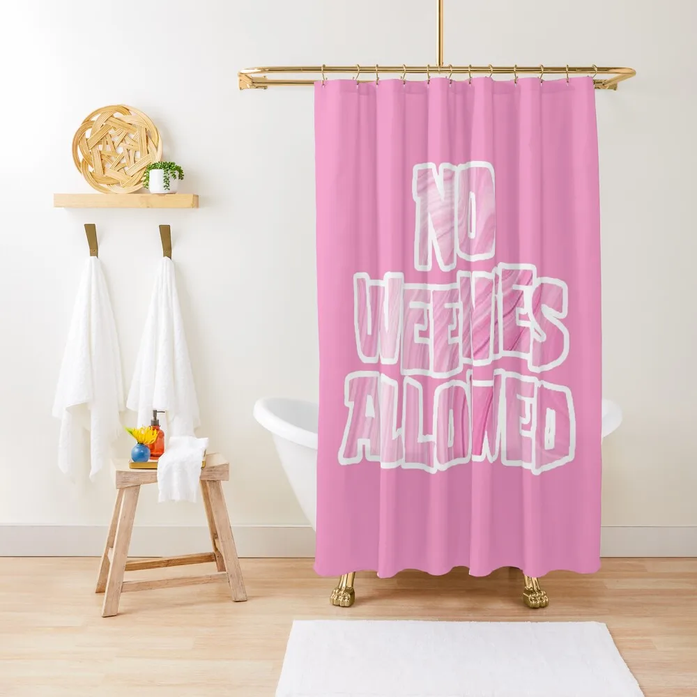 No Weenies Allowed Shower Curtain Elegant Bathroom Bathtub Curtain