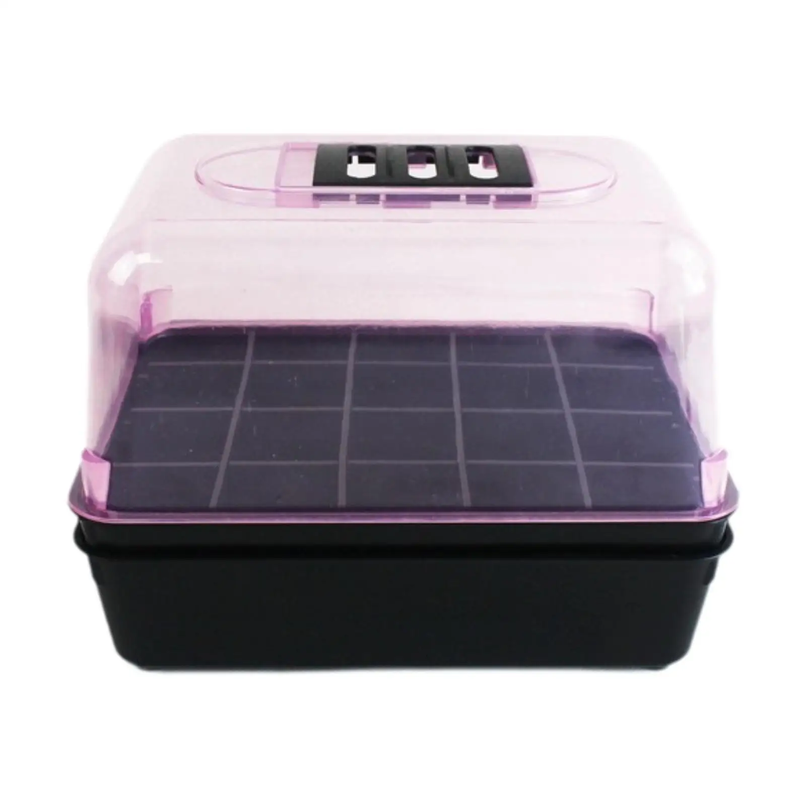 Seedling Starting Tray with 20 Cells Transparent Lid for Balconies Terraces Multipurpose with Vents 8.6x6.3x6.3inch