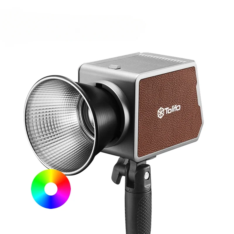 TOLIFO PL-100B 100W RGB LED Video Light Portable COB Continuous Lighting for Content Creator Vlogger Video Photography Shoot