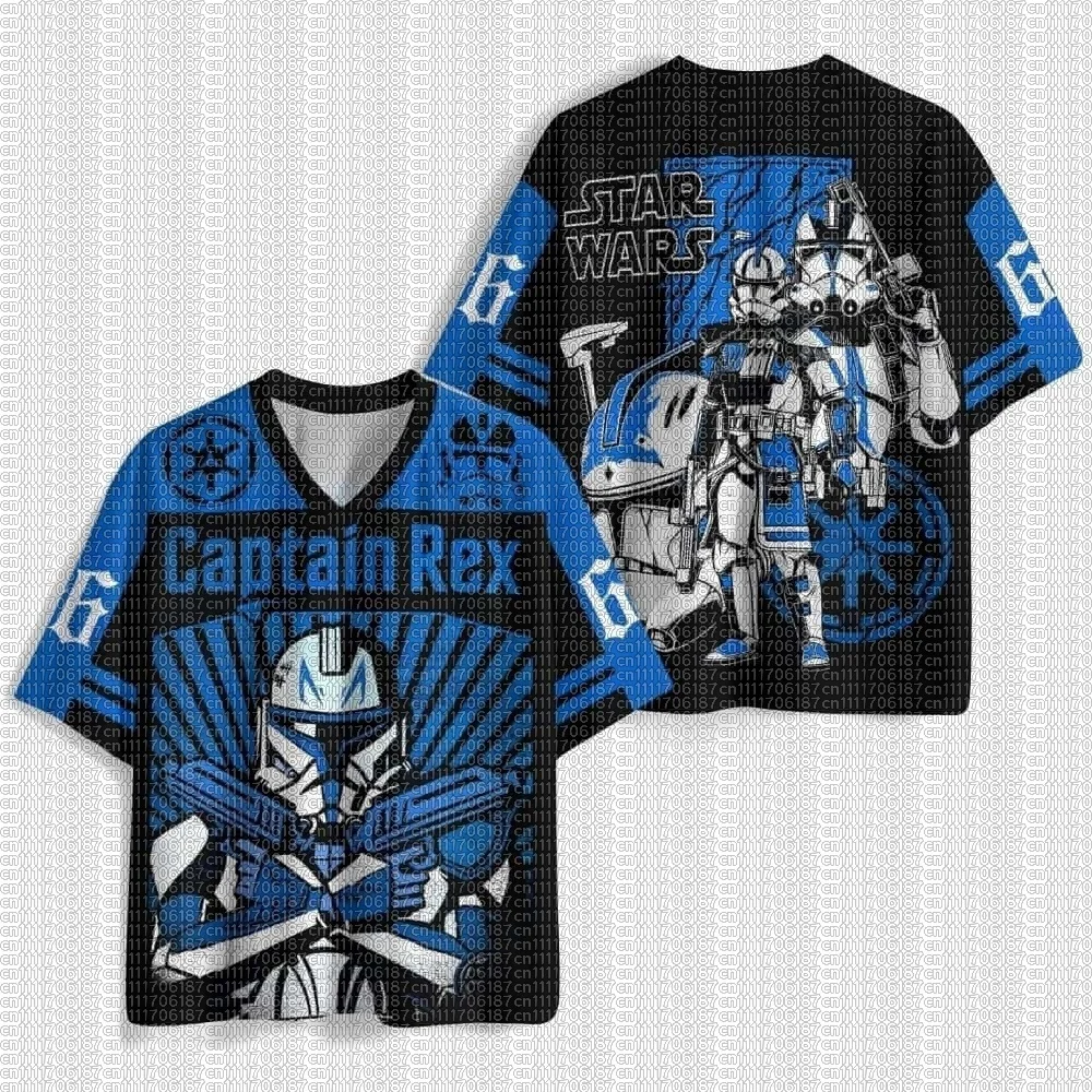 2026 New Children's Adult Star Wars American Mesh Sports Jersey Breathable Casual Street Science Fiction Fans T-shirt Large