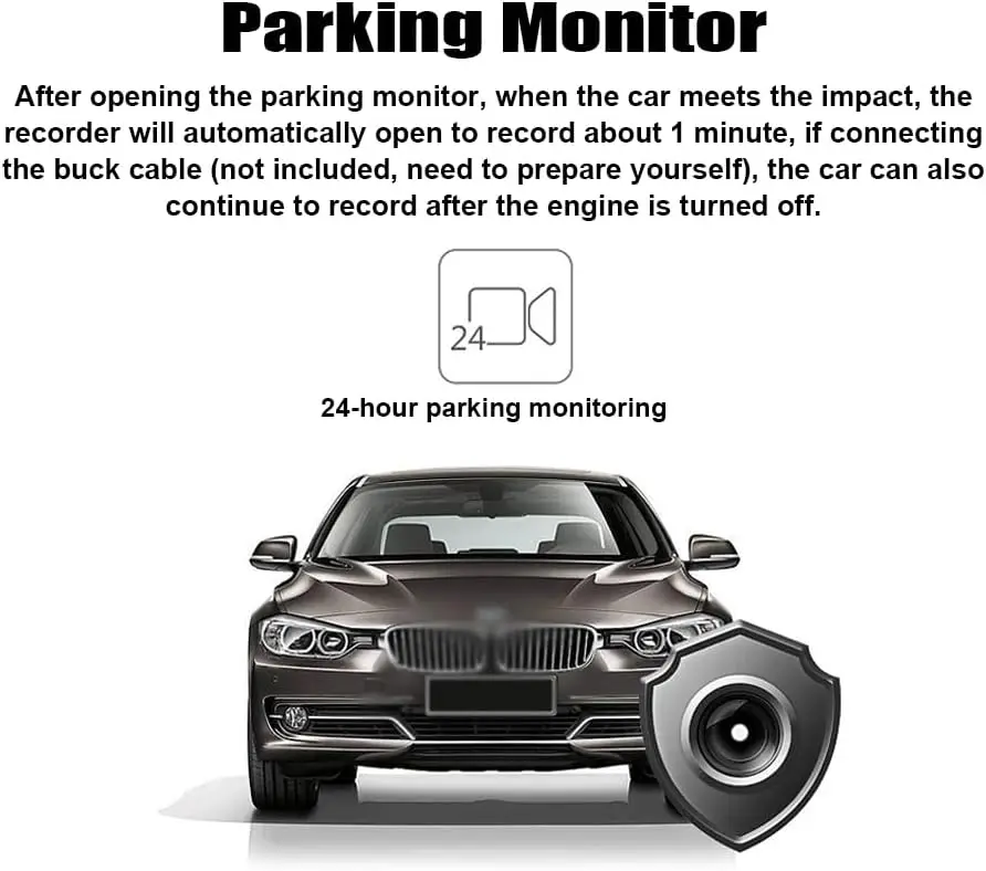 1080P 170 °   كاميرا لوحة قيادة السيارة بزاوية واسعة مع رؤية ليلية وموزع للعلاج العطري