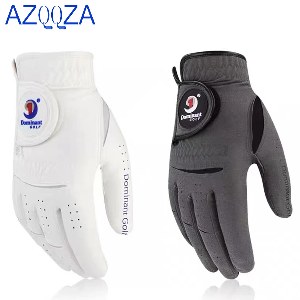 1Pair Men's Golf Gloves Microfiber Cloth Soft Fit Sport Grip Durable Gloves Anti-skid Sports Gloves Fit Left And Right Hand