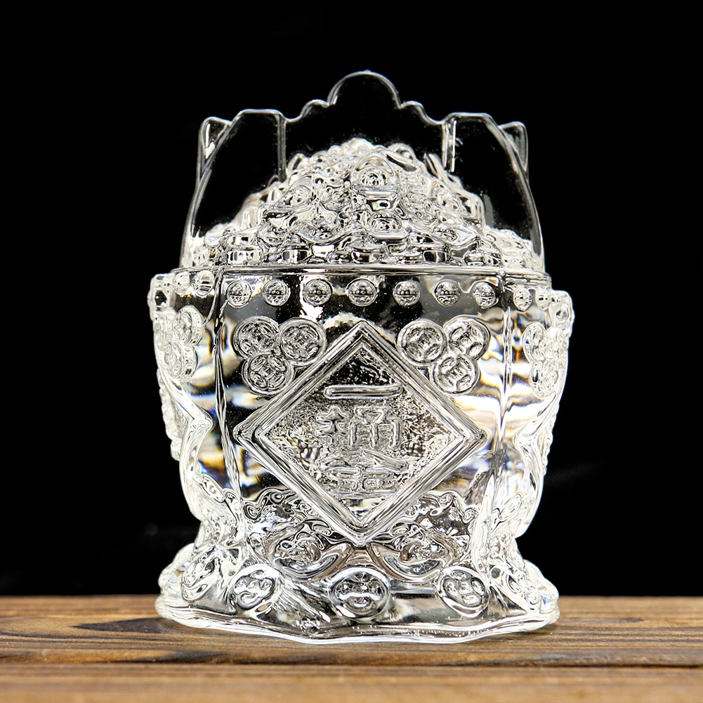 Crystal Cornucopia Feng Shui Paperweight Treasure Bowl Lucky Fortune Home Decoration Ornament Feng Shui Mascot