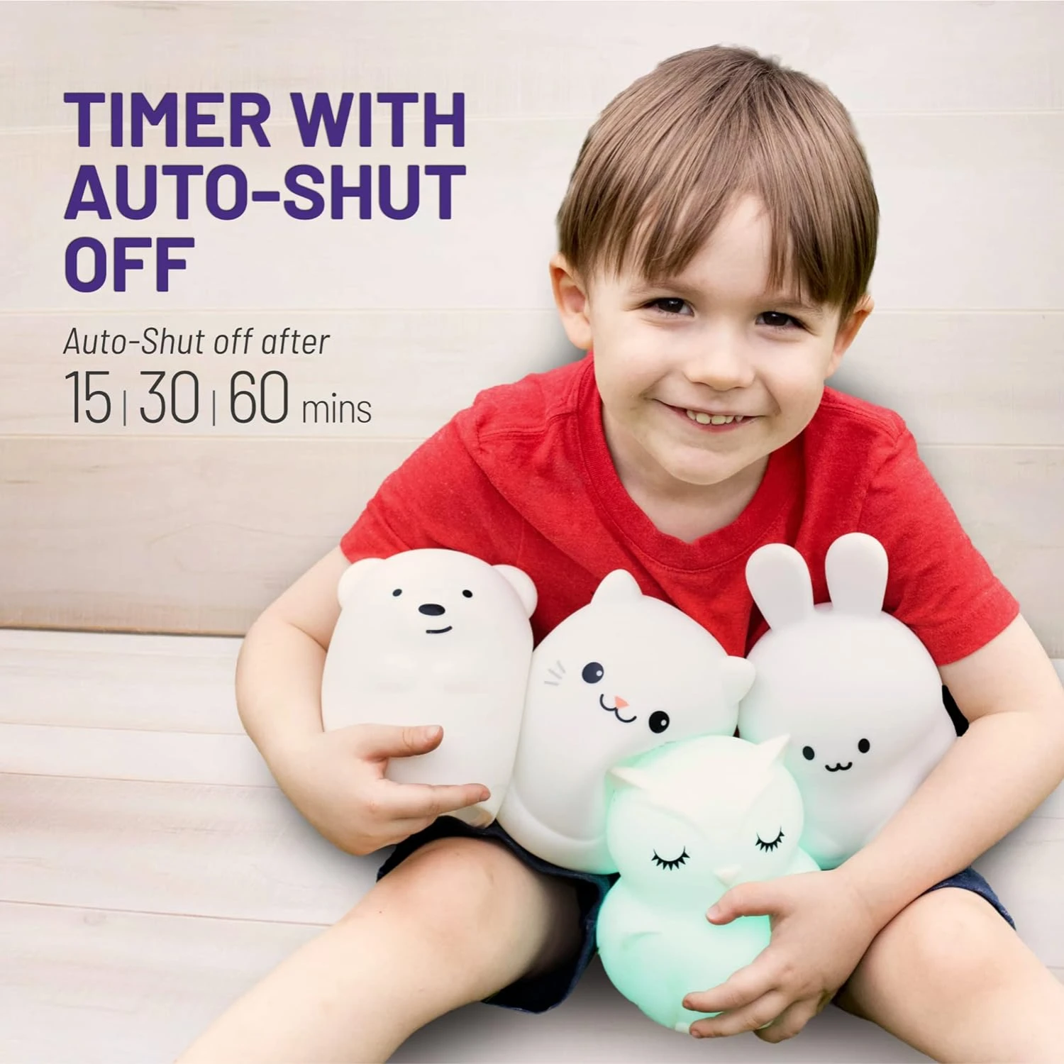 Soft, Adorable, Lovely Animal Night Lights - Charming, Cute, Kawaii Squishy Silicone Night Light for Bedroom and Nursery. Perfec image 6