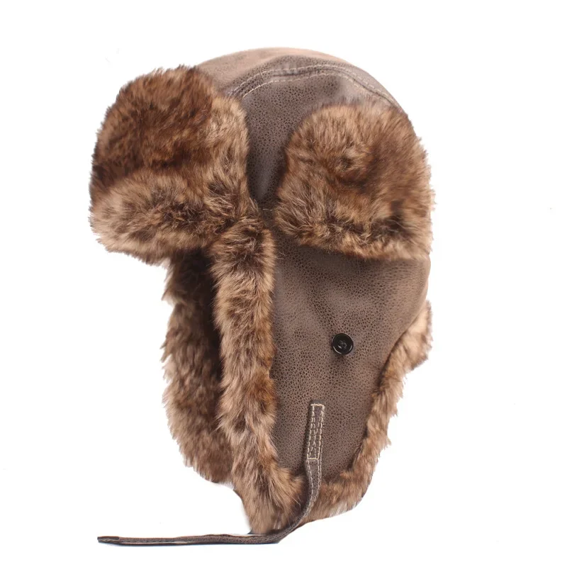 

Cold Weather Winter Gear Russian Ushanka Cossack Trooper Hat Trapper Hunter Headwear Pilot Aviator Bomber Cap