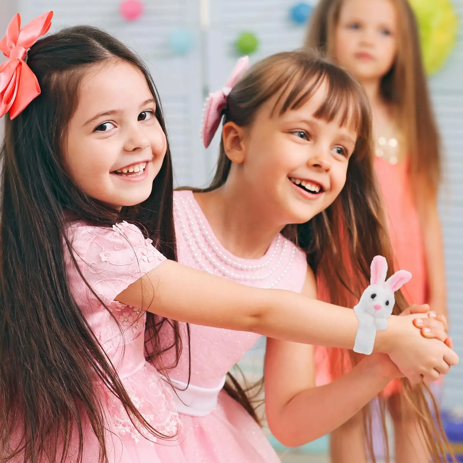

Simulated Animal Slap Bracelet Kids Jungle Party Favors Cartoon Rabbit Slap Bracelets Birthday Gifts Lightweight Comfortable