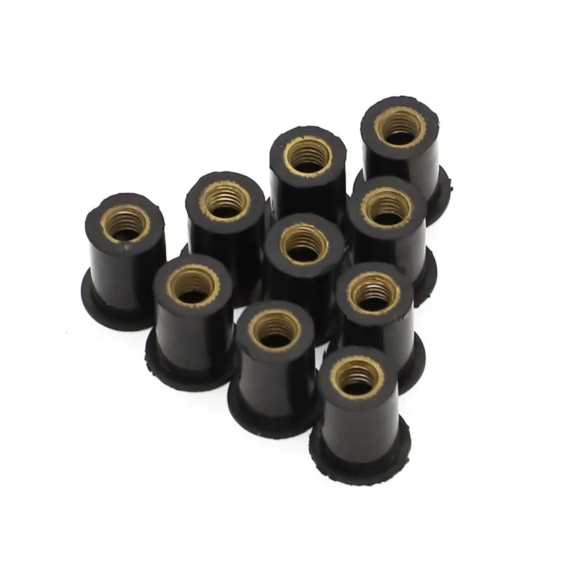 10PC M5 Rubber Well Nuts Wellnuts Fairing & Screen For Honda CB1000R CBR1000 CBR1100XX CBR600F4 CBR600RR GL1800 CBR900RR NSS250