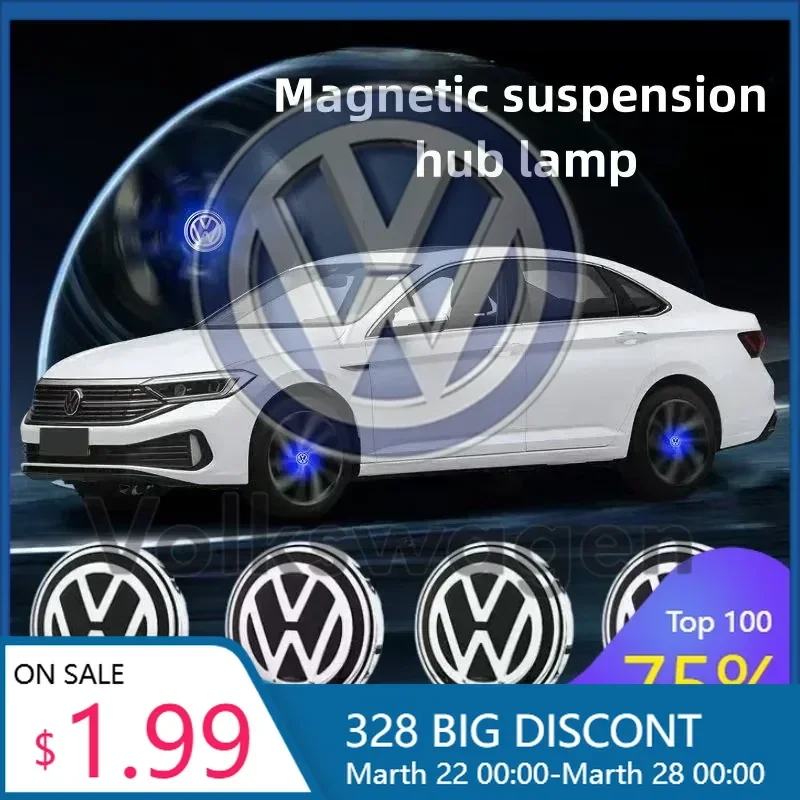 

For VW Volkswagen Jetta MK5 Golf VW 4pcs Hub Led Lights Cap Car Floating Illumination Wheel Center Covers Caps For Volkswagen go