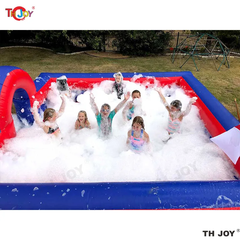 10x6m Commercial Grade Outdoor Play Kids Inflatable Foam Pit Equipment For Party Grass Land Inflatable Soap Water Pool