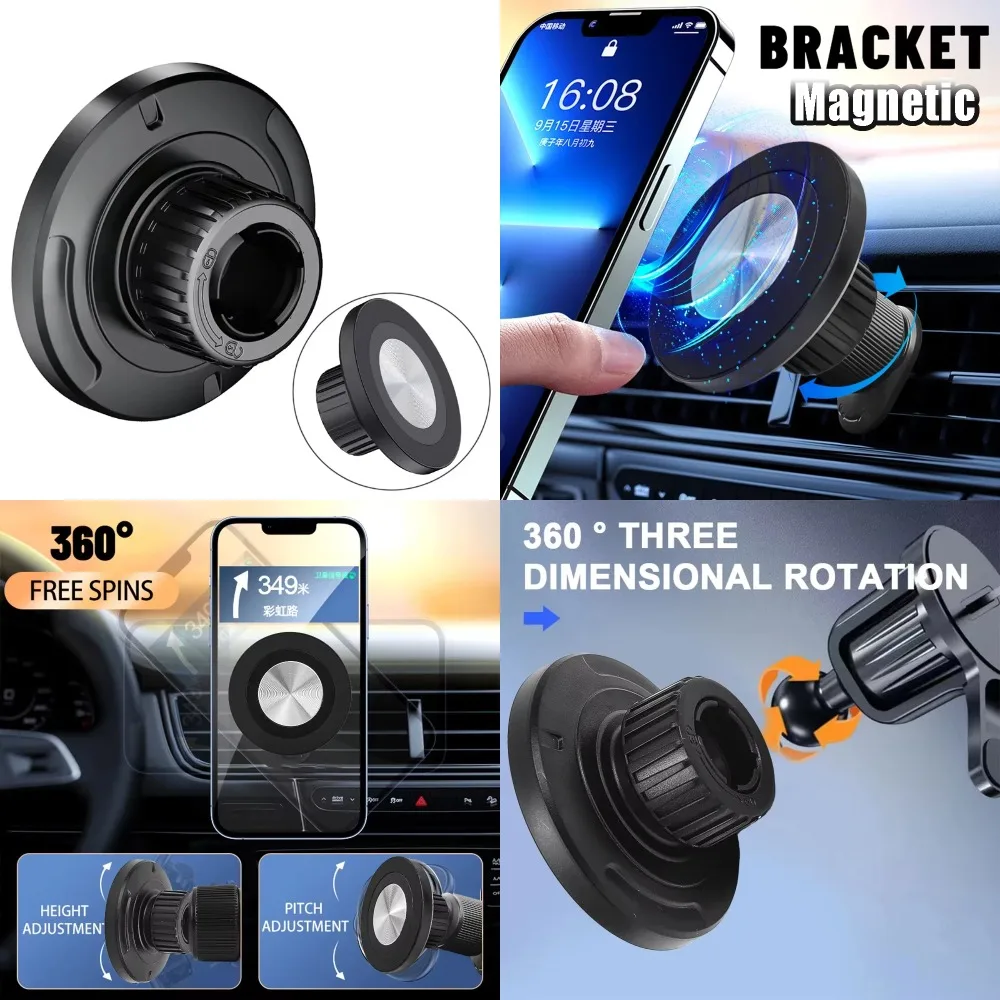 

ftvae For MagSafe Car Mount Accessories Universal Magnetic Car Phone Holder Parts Suitable for 17mm Ball Head Base Magnet Bracke