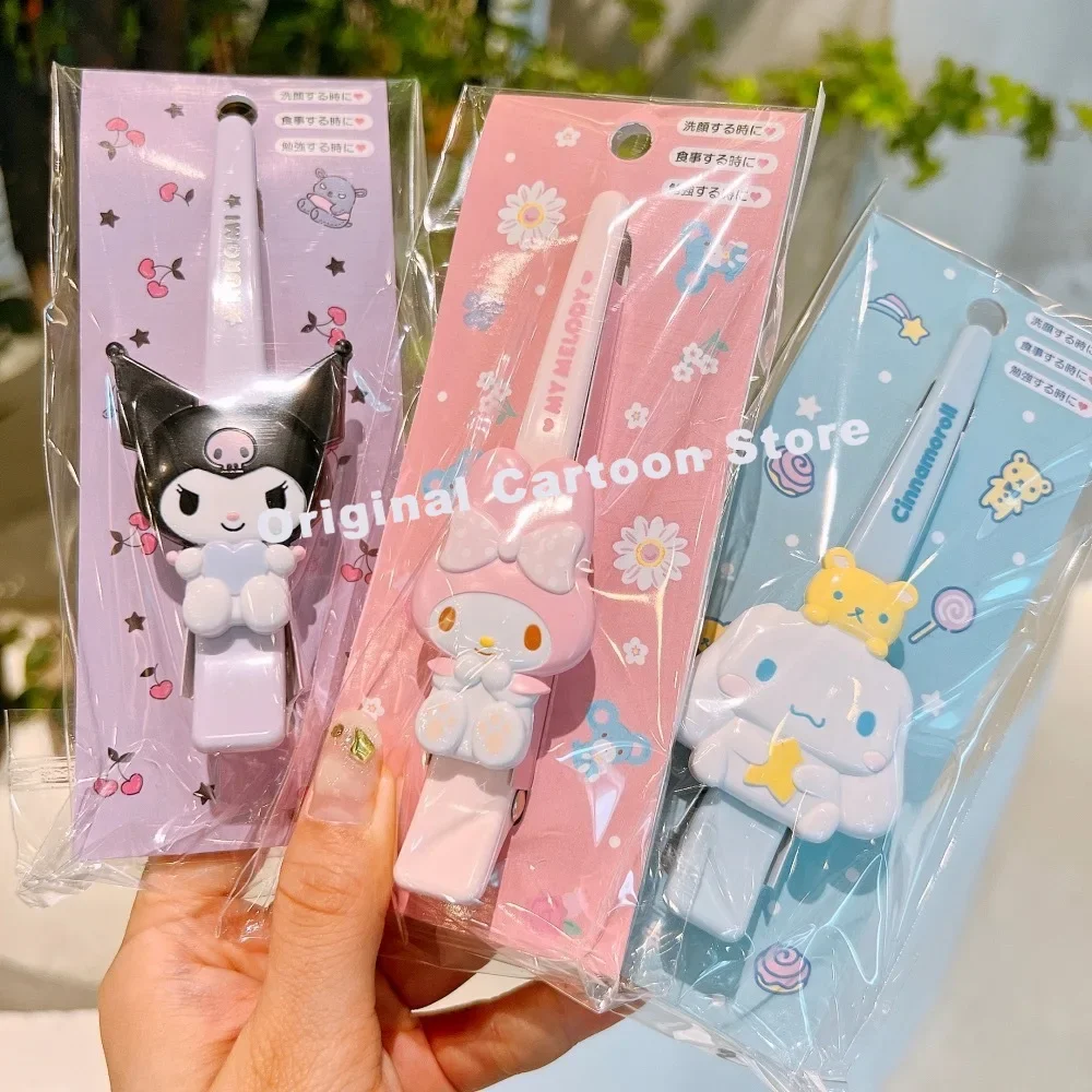 Hello Kitty Sanrio Kuromi Hairpin One-word Clip Cartoon Student Gift Send To Girls Headgear Bangs Clip Child Gift