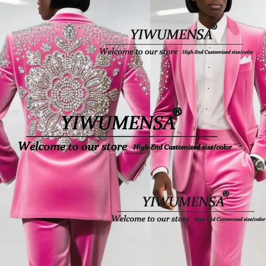 

Gleaming Beaded Stones Mother Of The Bride Dresses Customized Single Breasted Velvet Prom Blazer For Wedding Guest Women Suits