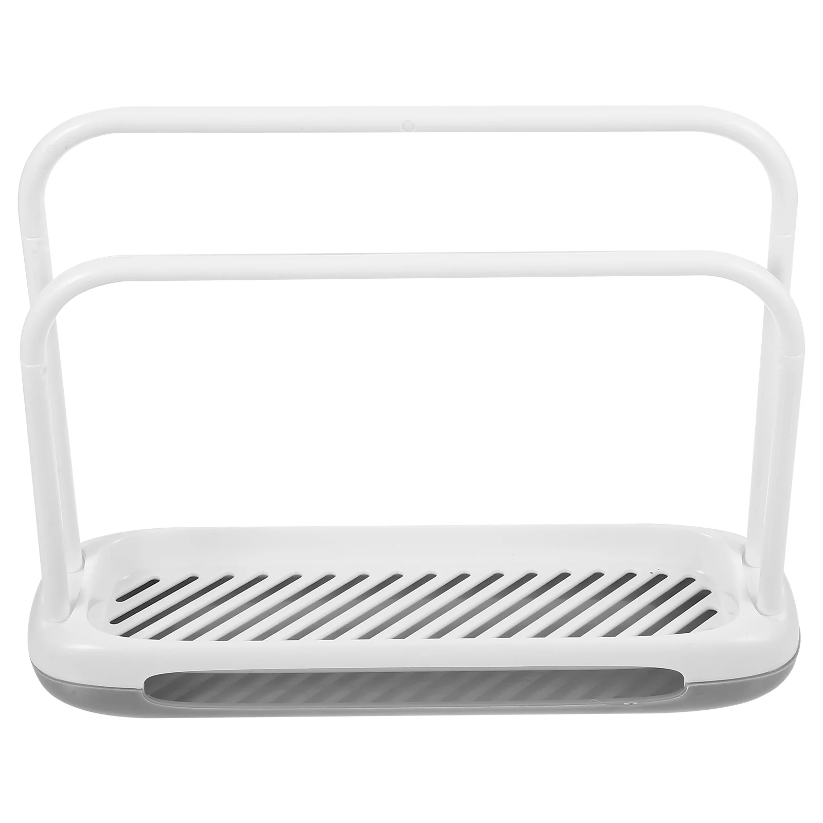 

Detachable Towel Storage Rack Dishcloth Sponge Drying Rack Quick-Drying Water-Absorbing Double Rod Rag Stand (White)