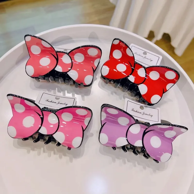 Kawaii الكرتون Bowknot مشبك شعر خلات مخلب كليب للفتيات شعبية المصيد الأميرة كراب مشبك شعر موضة إكسسوارات الشعر