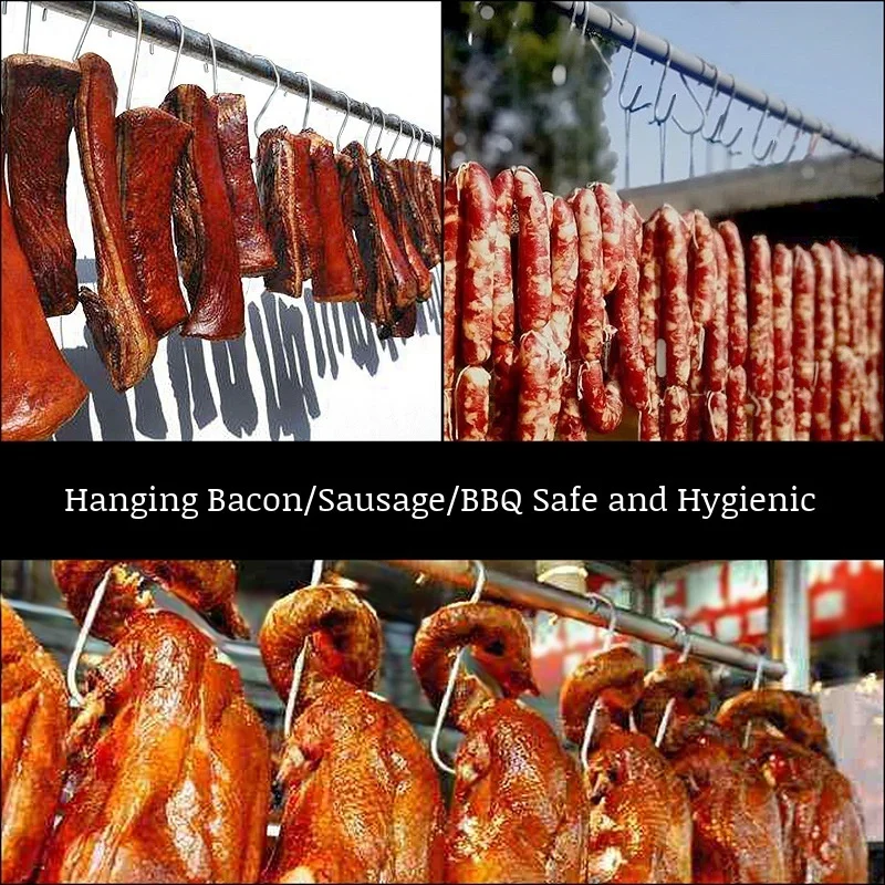 Stainless Steel S Hooks Pork Beef Lamb Suspension Tip Hooks Thickened Hooks Hooks image 4