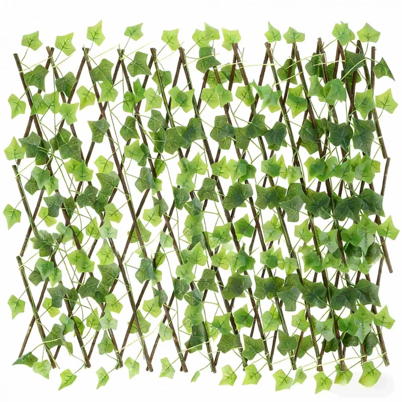 Outdoor Garden Plant Climbing Trellis Retractable Wooden Fence Imitation Ivy Privacy Screen Fence Trellis