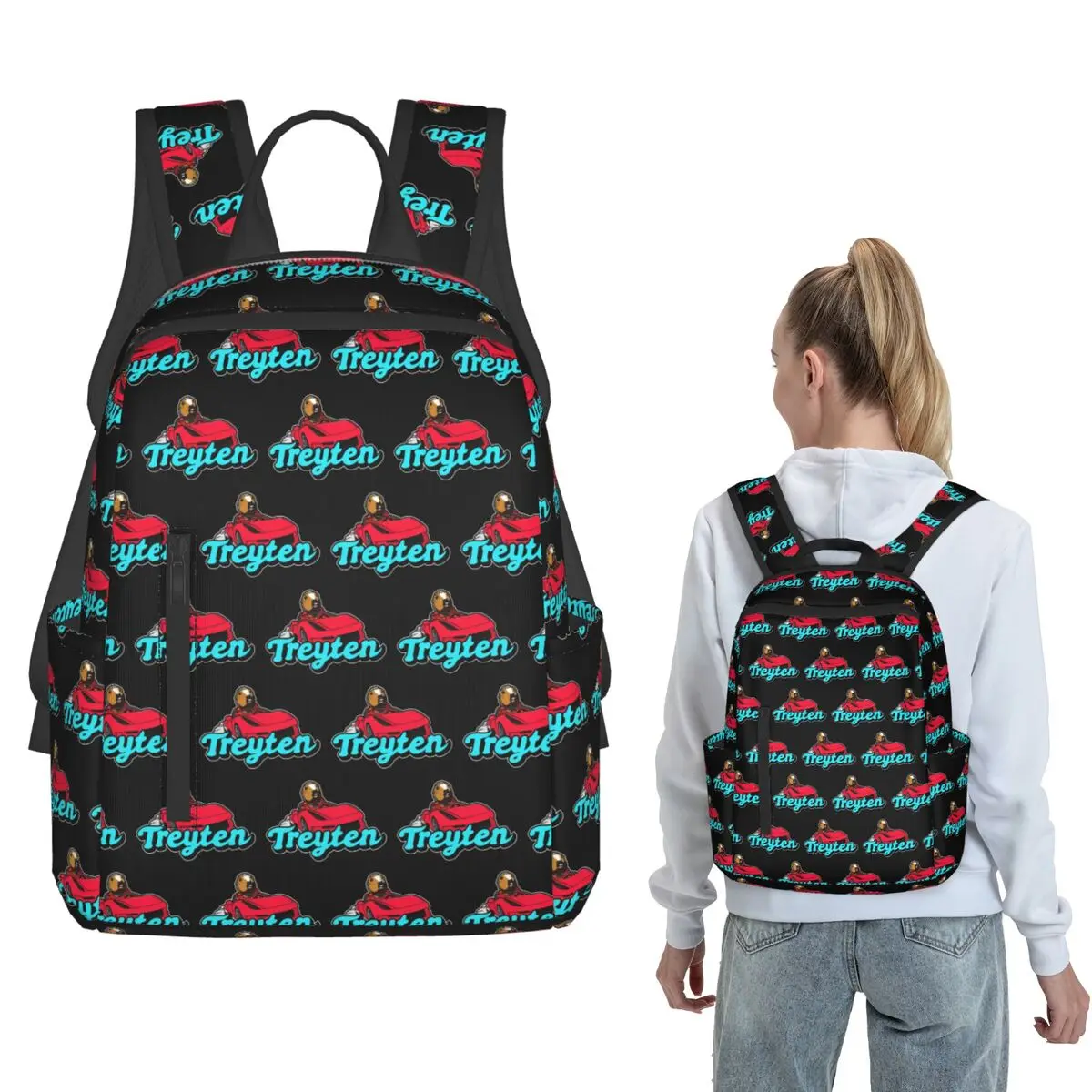 

Car Treyten Backpack Daypack Boys Girls BookBag School Bag Shoulder Bags for Men Women