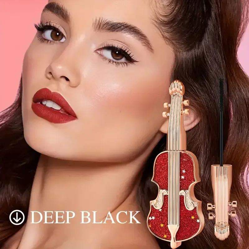 Viool Mascara, Verlenging Krul Styling Mascara Slanke Lange Curling Fijne Borstel Dunne Blijvende Wasbare Smudge Proof Oogmake-up