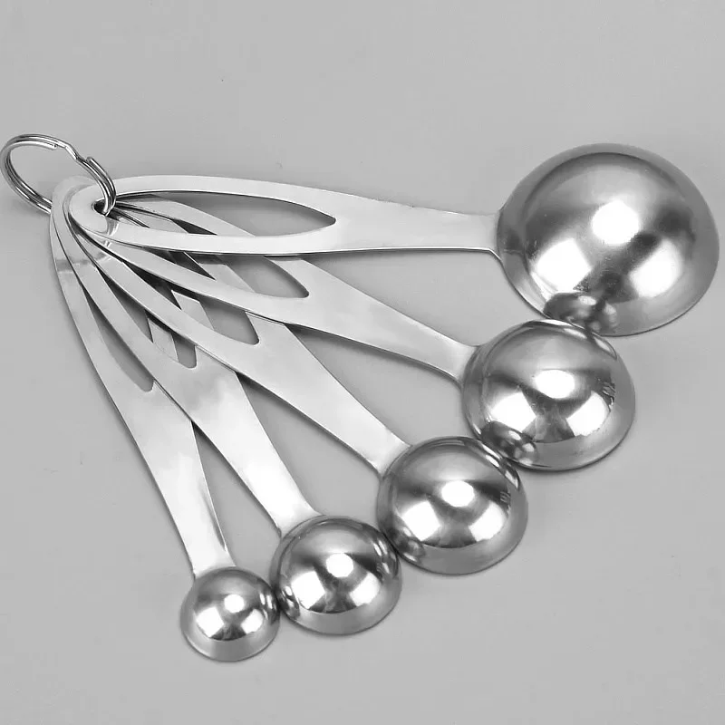 5pcs/Set Measuring Spoon Useful Stainless Steel  Measuring Cup Cozinha Coffee Measuring Spoons Tea