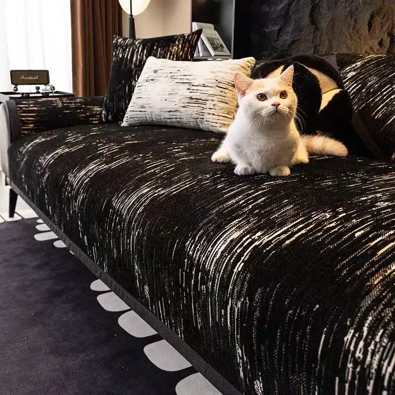 

1PC Chenille Universal Sofa Cover Non-Slip Combination Sofa Cushion L Shape Couch Towel for Living Room Protector Fundas De Sofa