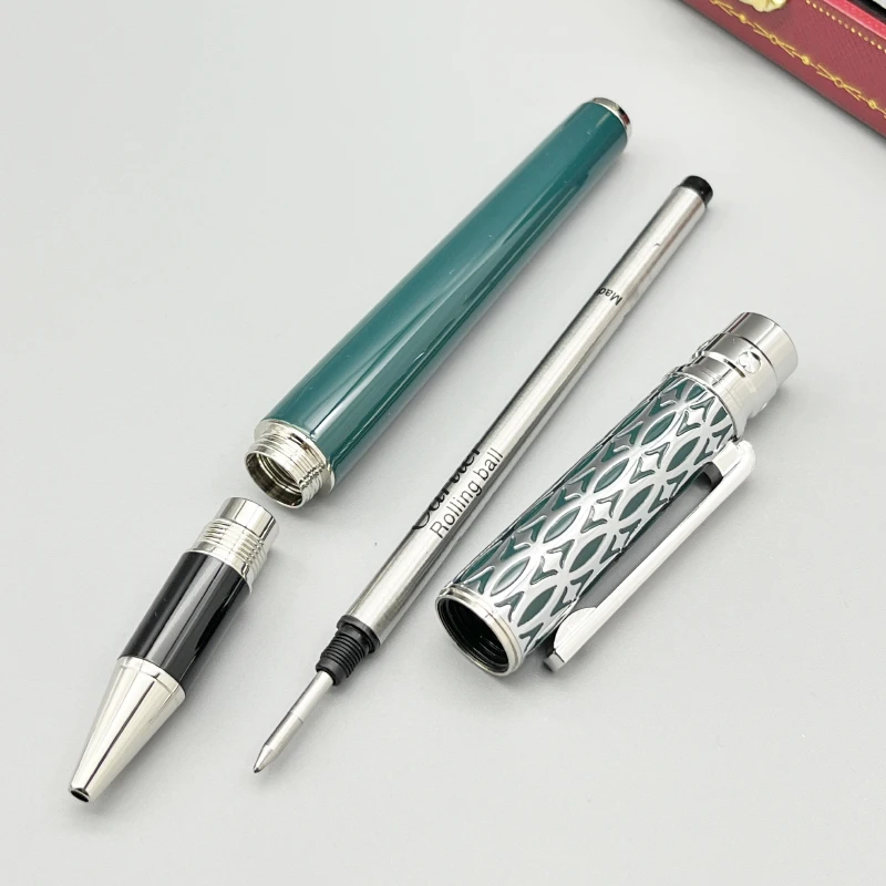 YAMALANG CT Rollerball Ballpoint Pen Green Carving With Serial Number Writing Smooth Luxury Stationery