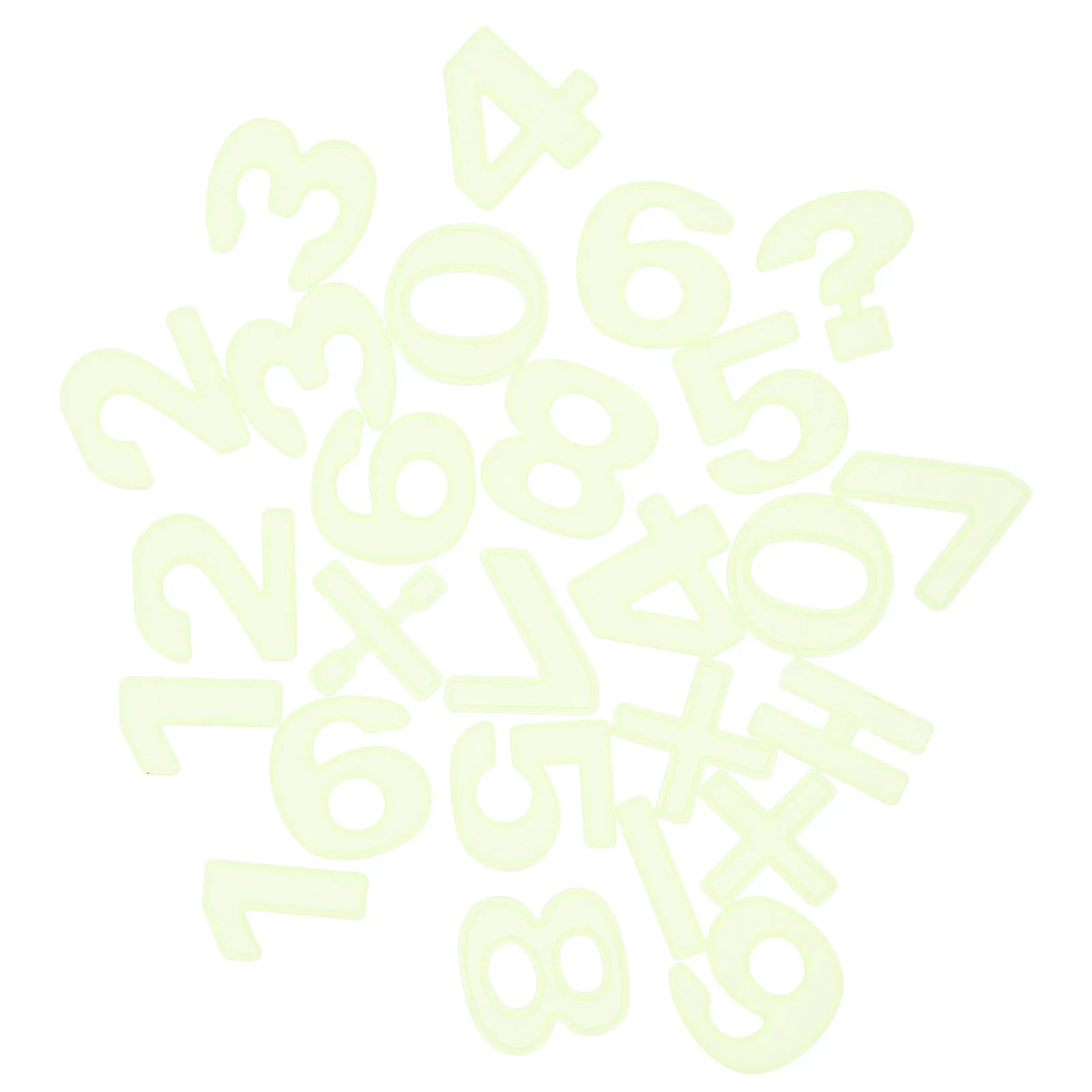 

26 Pcs Luminous Digital Patch Glowing Stickers The Dark Decorations Bedroom Wall