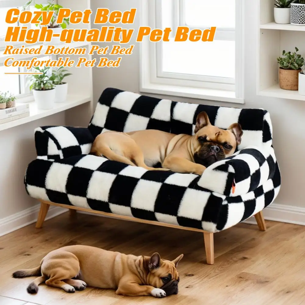 

Pet Sofa Bed Cozy Plush Pet Bed for Small to Medium Cats Dogs with Anti-slip Bottom Washable Puppy Sleeping Sofa Soft for Pet