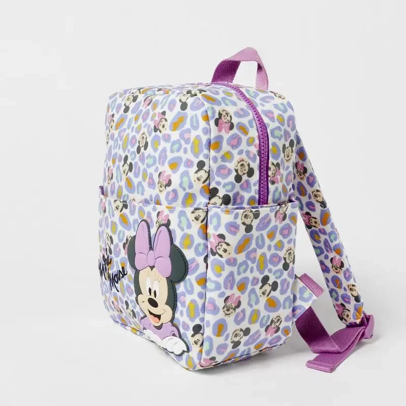 Disney Cute Mickey and Minnie Children\'s Backpack Girls Cartoon Print Large Capacity Book Storage Kindergarten Baby School Bag