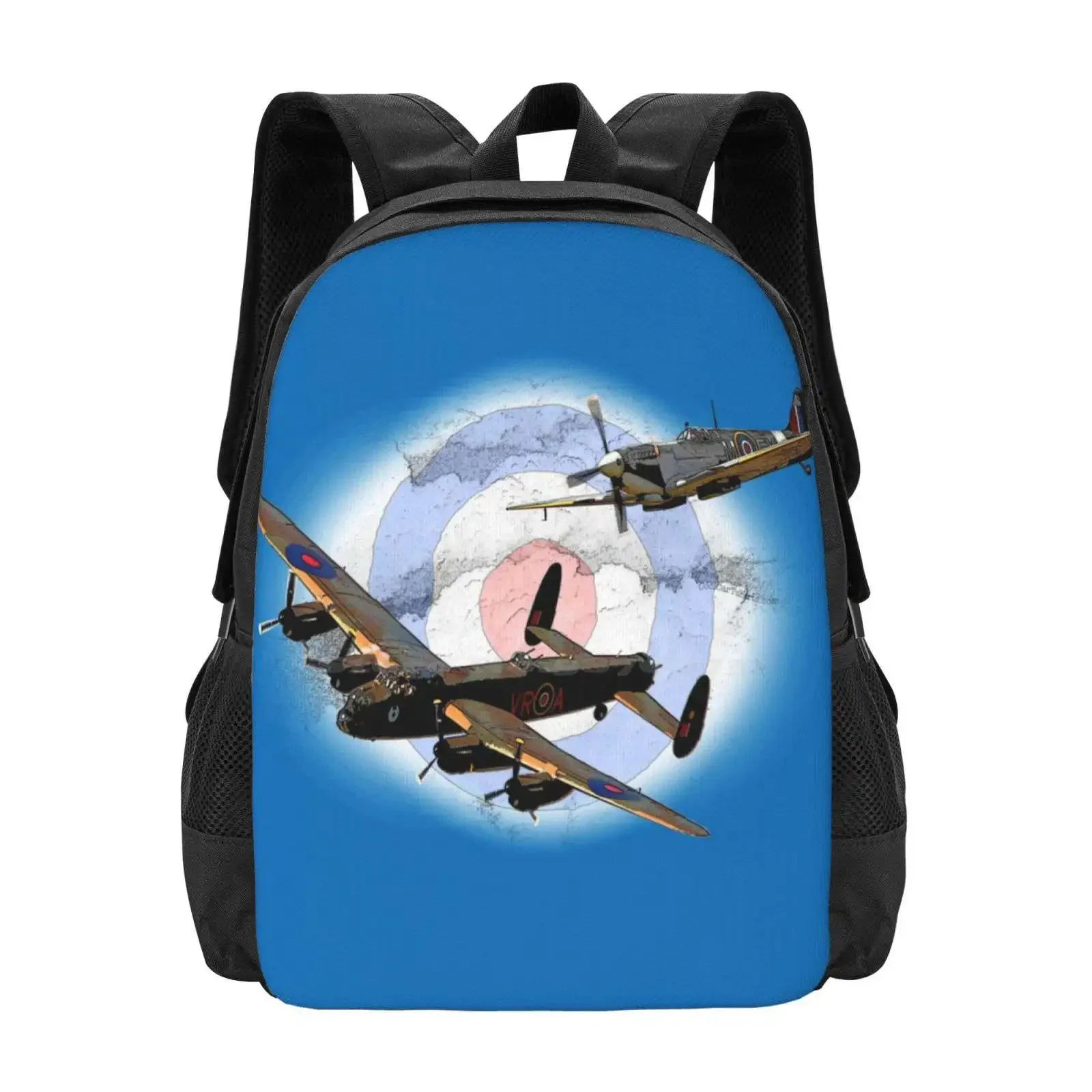 Spitfire And Lancaster Aircraft Hot Sale Schoolbag Backpack Fashion Bags Lancaster Spitfire Lancaster Bomber Avro Lancaster B