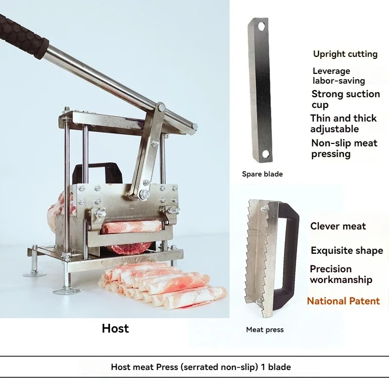 Manual Meat Slicer Meat Roll Machine Fat Beef and Mutton Roll Slice Cutting Machine Meat Cutting Machine