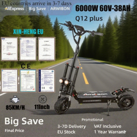 ARWIBON Q12 Plus Electric Scooter for Adults 8000W Motors 60V 38AH Vacuum Off-Road Tires High Performance Off-Road Escooter