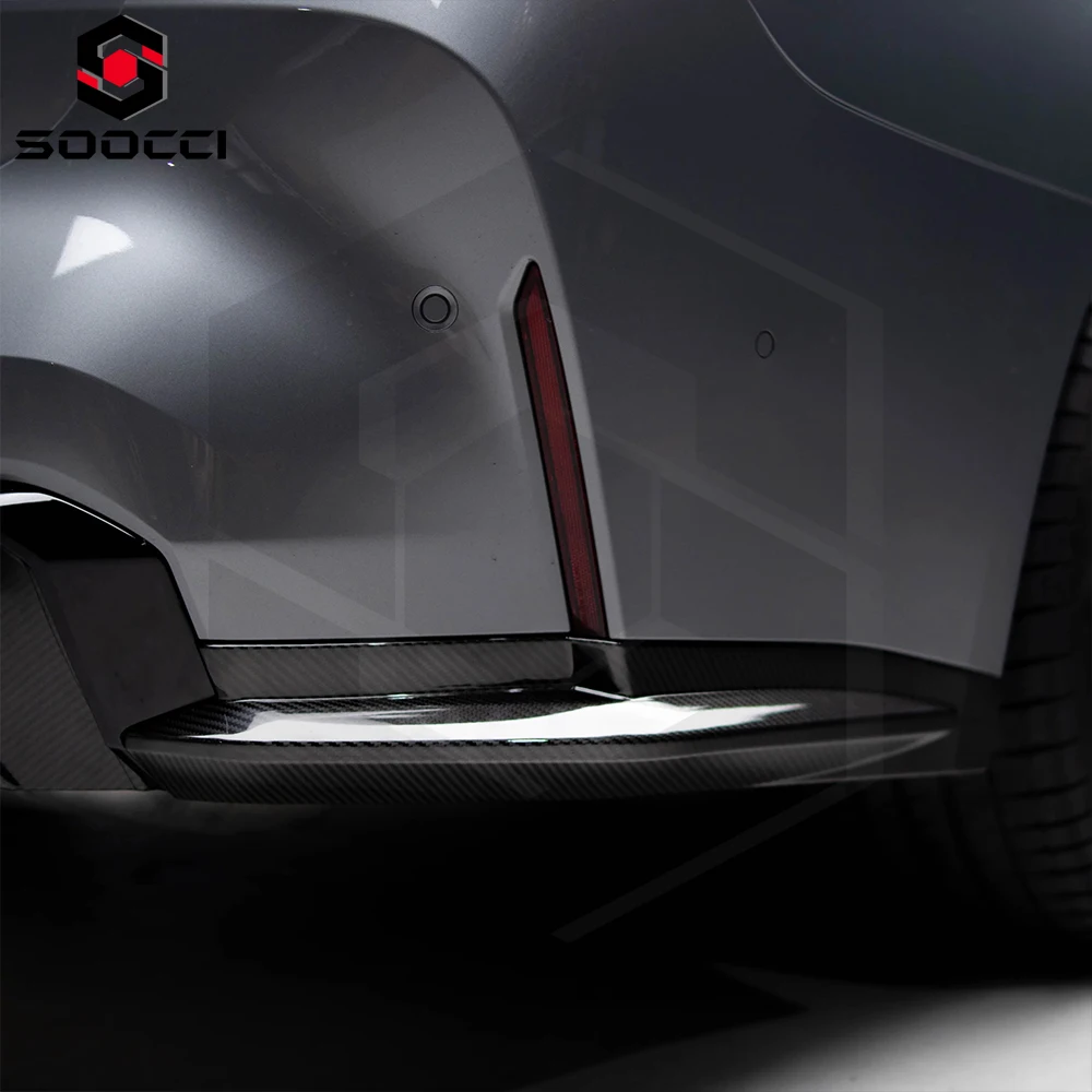 G80 G82 Dry Carbon Fiber OEM Type Rear Winglets for M3 G80 G81 M4 G82 G83 Rear Bumper Side Winglet Diffuser Mounts Perfectly