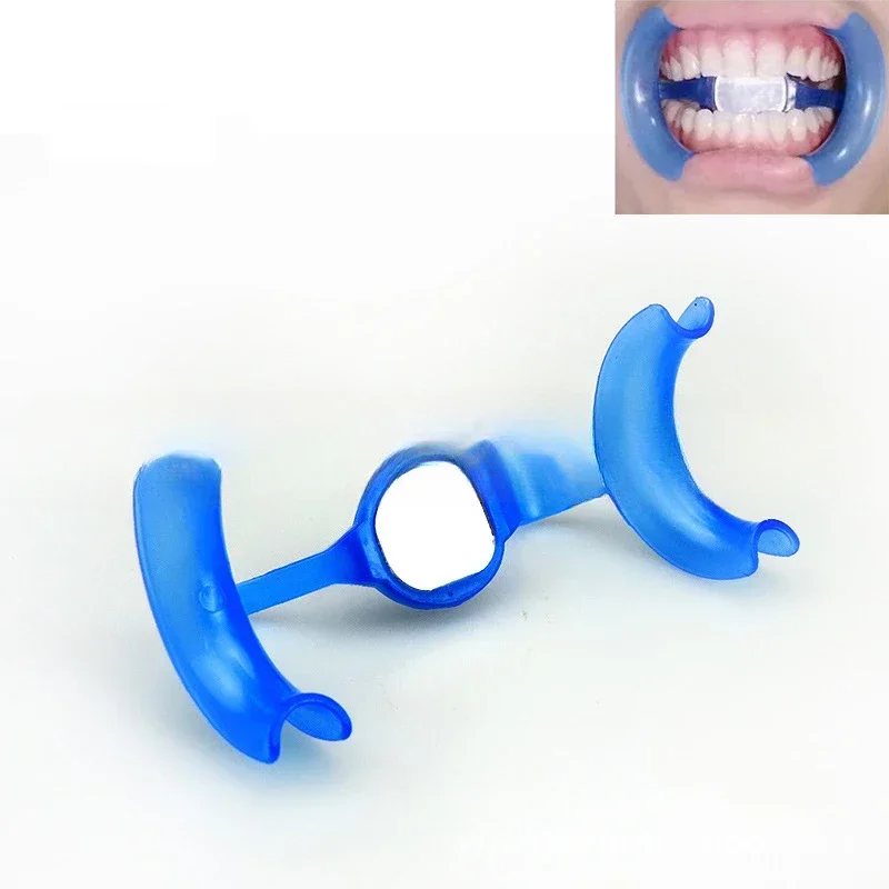 5pcs M Type Mouth Opener Cheek Retractor Dental Tools Dentist Material Dentistry with Mirror Mouth Opener Oral Health Brighting