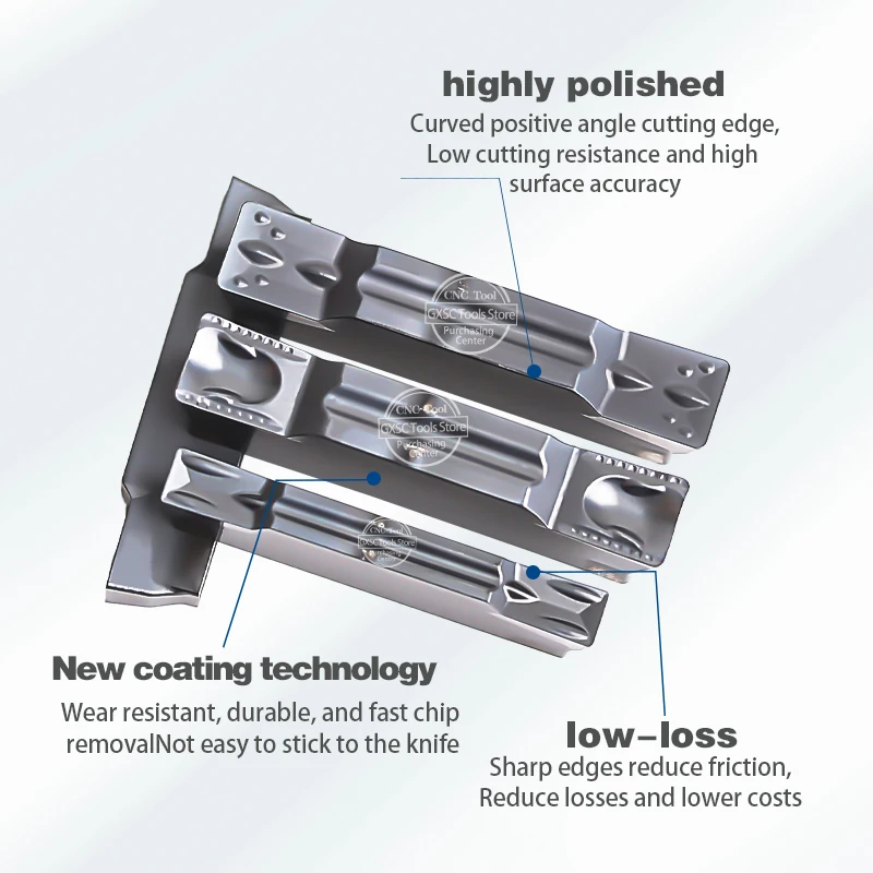 Imagem -03 - Cnc Grooving Blade Tool Inserções de Carboneto Uso para Processar Aço e Aço Inoxidável Mgmn300-m Mgmn200-g Mgmn400-dr de Alta Qualidade