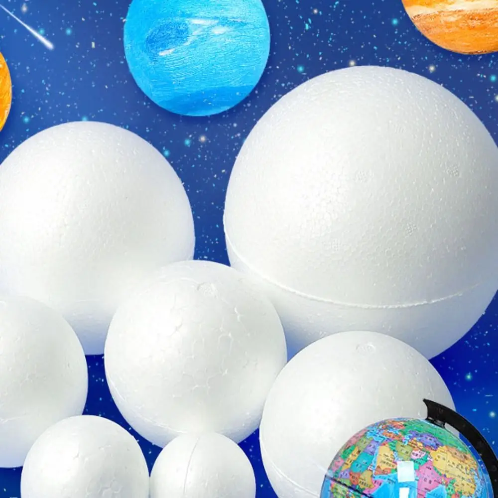 1cm 1.5cm 2cm 2.5cm 3cm 4cm white foam Round balls Mini Polystyrene Styrofoam craft Decoration Christmas balls view 2
