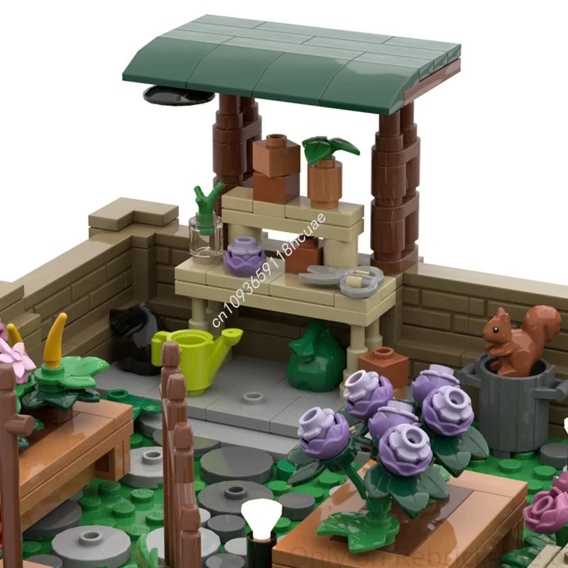 MOC Modulare Personalizzato Il Giardino Botanico - 21353 Espansione Street View Modello Building Block Assemblaggio Creativo Mattoni Giocattolo Presente
