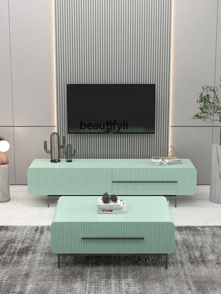 Nordic Light Luxury TV Cabinet, Modern Minimalist TV Locker, Minimalist Italian Heightened