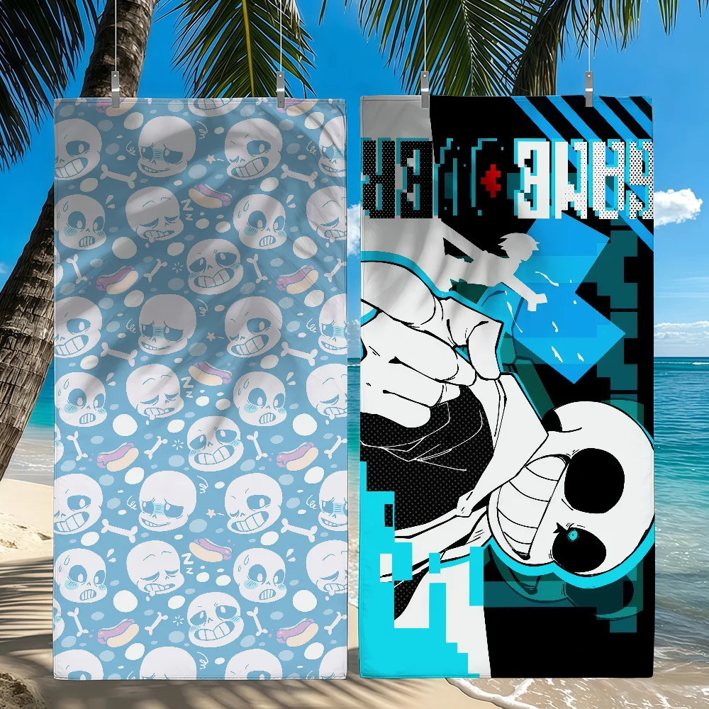U-Undertale Sans Towel Quick Drying Beach Towels Are Suitable For Swimming Pools Camping Yoga And The Gym