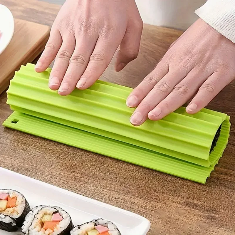 Siliconen Handrol Sushi Rolling Gordijn Bamboe Imitatie Japanse Sushi Rolling Tool Gemakkelijk schoon te maken Geen meeldauw Sushi Mat Draagbaar