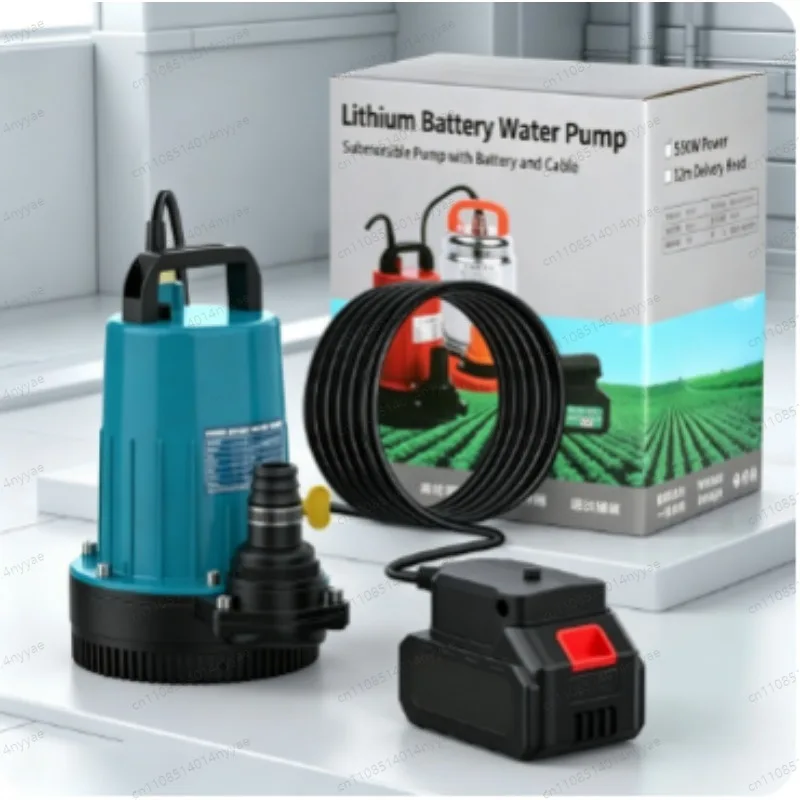 21V Lithium Submersible Pump Self-priming Portable and Multifunctional Water Pump Fish Tank Water Exchange Vegetable Watering
