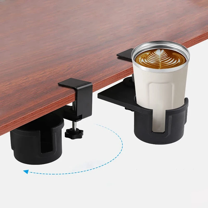 Storage Desk Cup Holder Office Desktop Bracket Computer Desk Fixed Cup Holder Desk Storage Cup Holder-ABAM