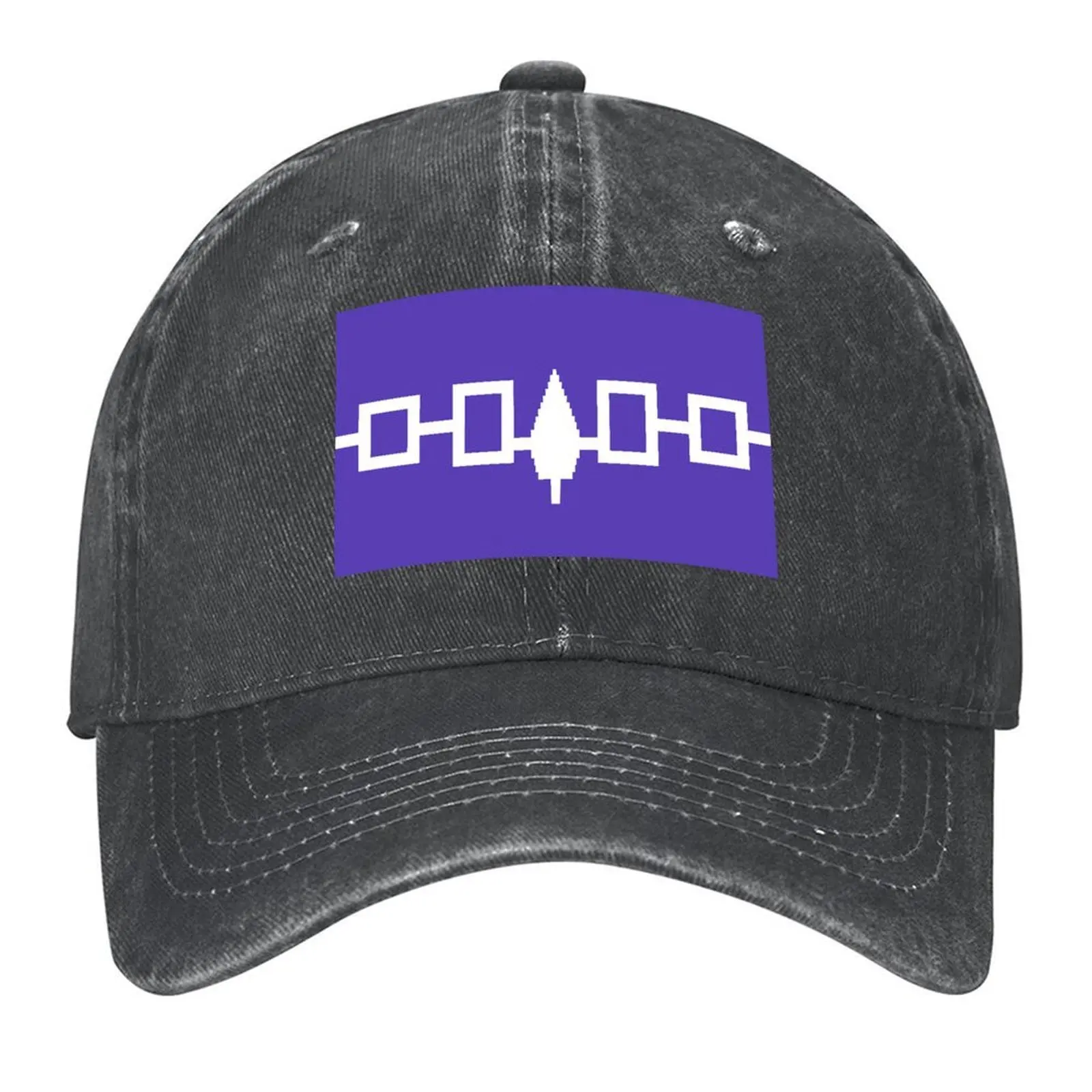 

Iroquois Confederacy Flag Canadian First Nations Indigenous white and purple background HD Baseball Cap