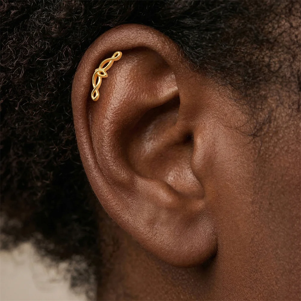 AIDE 925 Sterling Silber 1 Stück Glänzender Geometrischer Segelboot-Helix-Piercing-Ohrring für Damen Punk-Schmuck Persönlichkeits-Mode – Detail 39