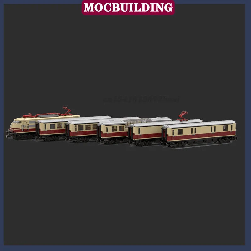 MOC City Train Model Building Block Assembly Power Railway Carriage Collection Series Toy Gifts