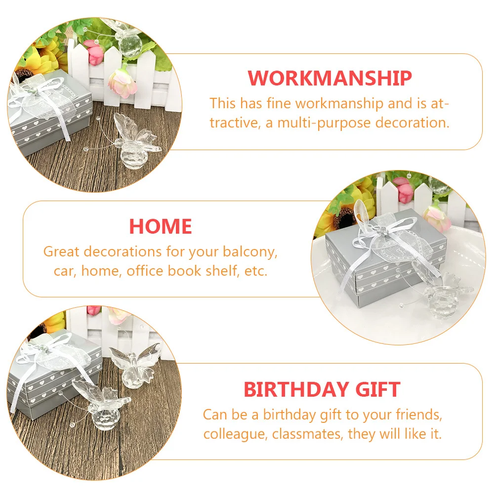 

Crystal Butterfly Adornment Multipurpose Decoration Lover Sculpture Wedding Party Supply Home Balcony Car Decor