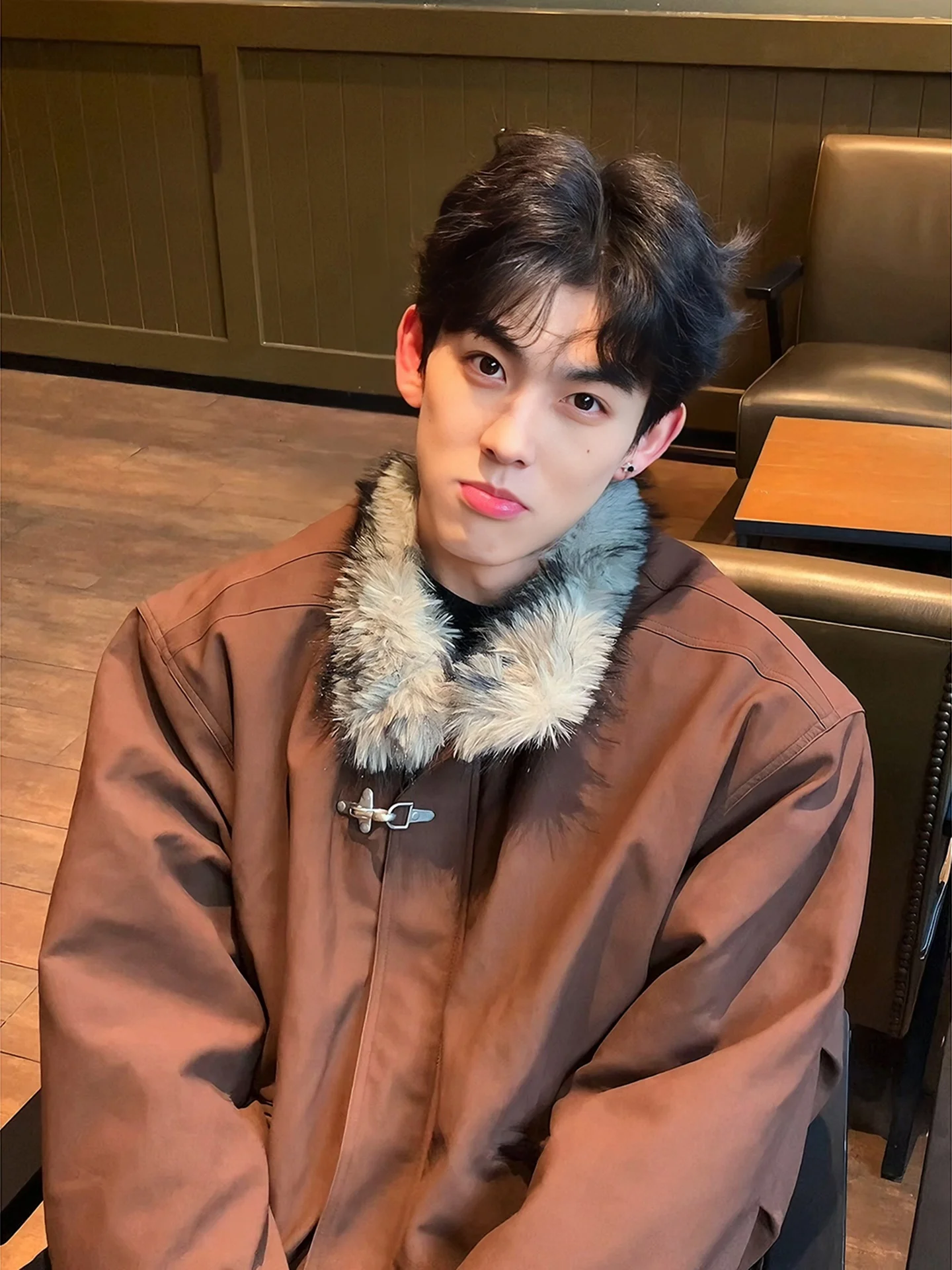 

Теплая хлопковая куртка на флисовой подкладке для мужчин, зимняя, в стиле Design Sense, цвета Airplane Blue, Mountain Eagle, молодежная, повседневная, свободного кроя