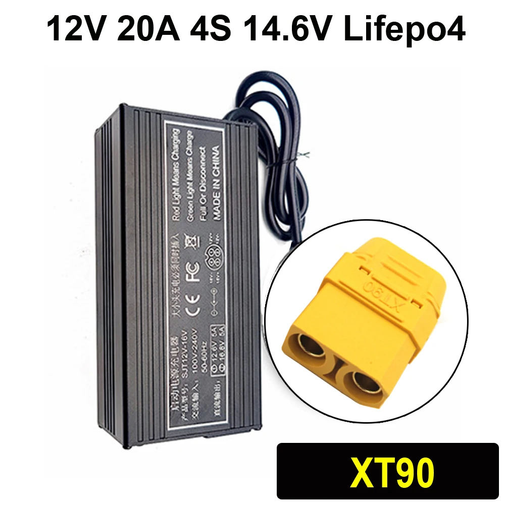 12V 20A Slimme Batterij Oplader voor Lifepo4 Lithium 4S 14.6V Snelle Oplader Voor ijzer Lithiumfosfaat batterij Opladen Pack