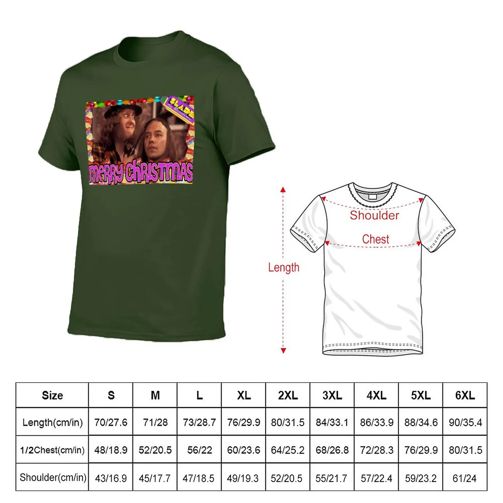 Slade Vic Reeves Christmas T-Shirt boys animal print shirt plus size t shirts kawaii clothes Men's clothing