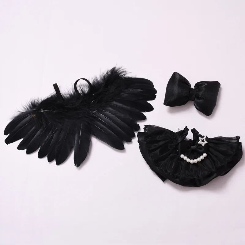 Mini roupas de boneca acessórios para coreia kpop exo 15-17cm labubu 10com algodão boneca gaze saia asas de anjo roupas presente