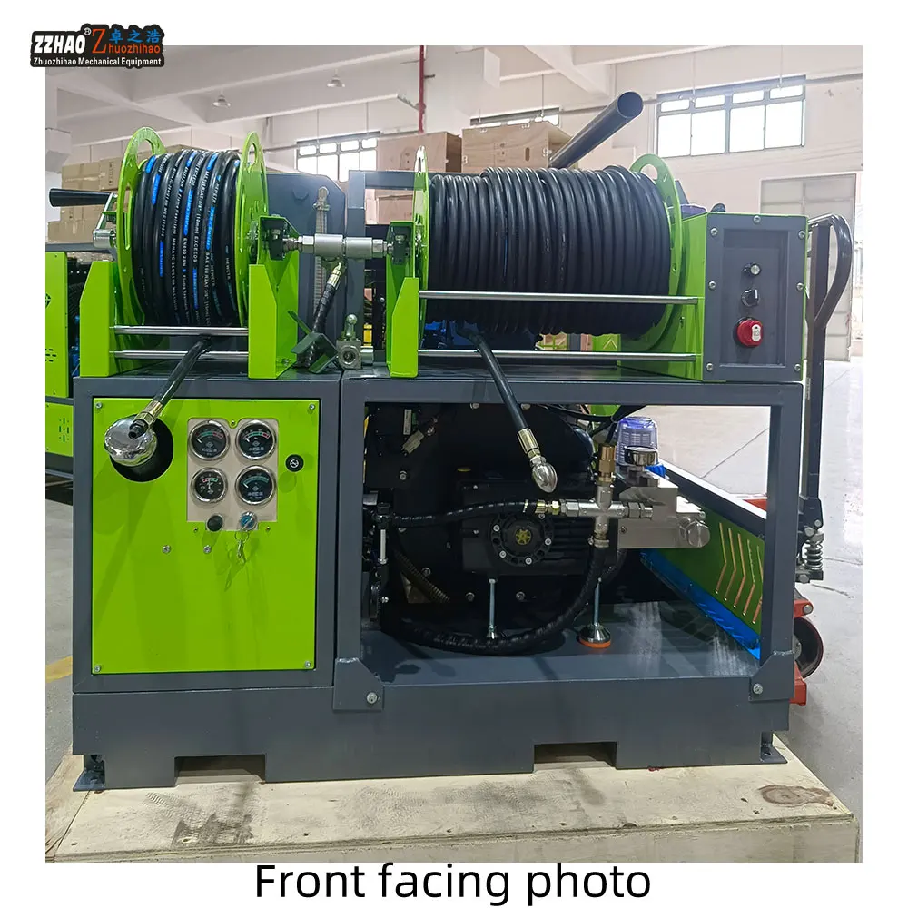 Máquina de limpieza diésel de cuatro cilindros de 160L/min, máquina de dragado de alcantarillado de 88HP, máquina de alcantarillado de chorro para fontanero de agua